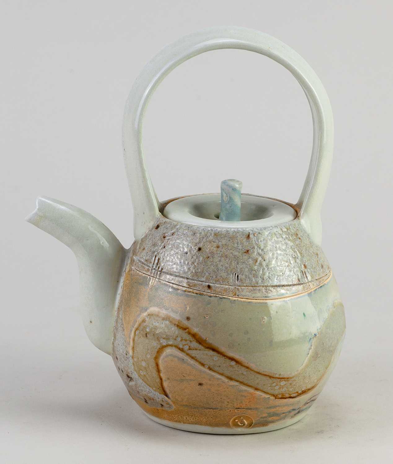 Lot 416 - JACK DOHERTY (born 1948); a porcelain teapot...