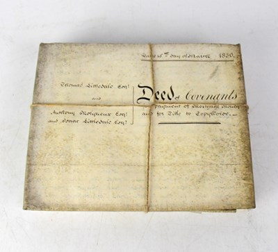 Lot 625 - Six 19th century vellum indentures dated...