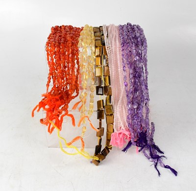 Lot 1247 - A collection of contemporary necklace bead...