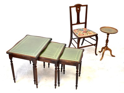 Lot 48 - A reproduction nest of three occasional tables,...