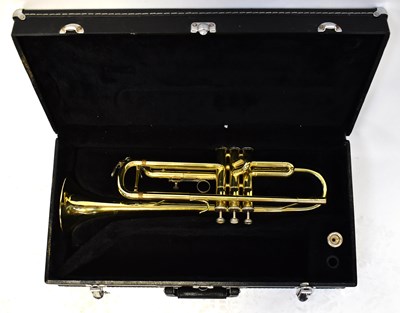 Lot 564 - JUPITER; a cased brass trumpet, length...