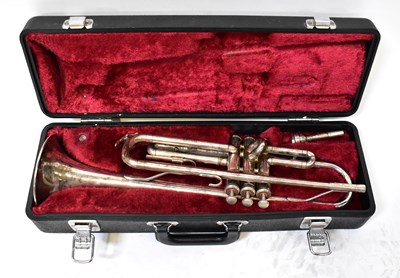Lot 563 - YAMAHA; a nickel silvered cased trumpet...