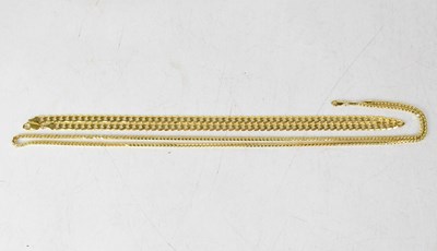 Lot 1133 - A 9ct yellow gold curb link chain, length 55cm,...