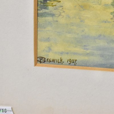 Lot 437 - FRANK BESWICK (1891-1929); watercolour, rural...