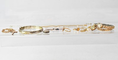 Lot 1215 - A group of 9ct yellow gold, including two...