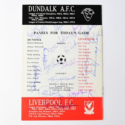 Lot 457 - LIVERPOOL FOOTBALL CLUB; a programme for...