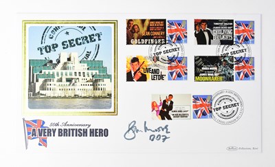 Lot 686 - JAMES BOND; a first day cover bearing the...