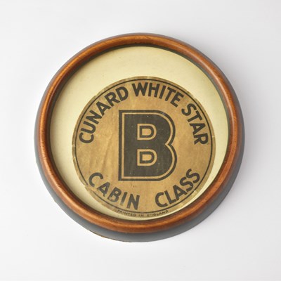 Lot 313 - A Cunard White Star Cabin Class B coaster or...