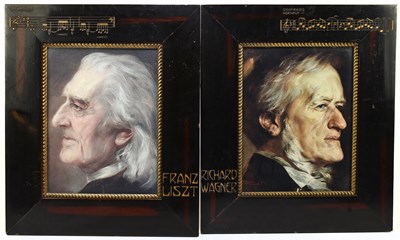 Lot 913 - A pair of decorative musical prints of Franz...