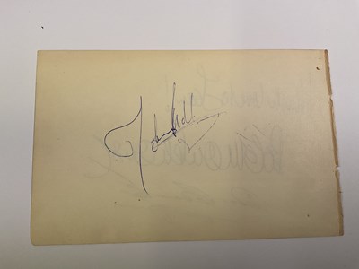 Lot 2186 - BOB MONKHOUSE; a page from an autograph book...