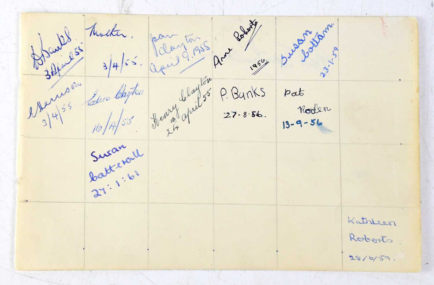 Lot 534 - BURT TRAUTMANN; a page from an autograph book...