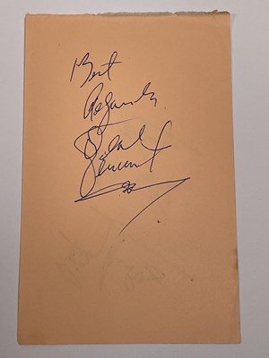 Lot 2035 - GENE VINCENT; a page from an autograph book...