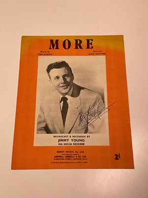 Lot 2041 - JIMMY YOUNG; More, music score bearing the...