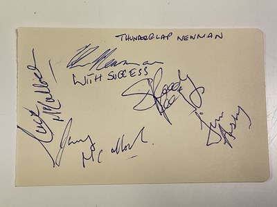 Lot 2044 - THUNDERCLAP NEWMAN; a page from an autograph...