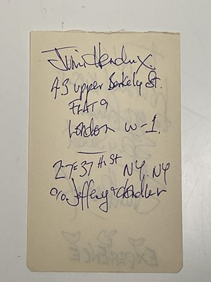 Lot 2045 - JIMI HENDRIX; a page from an autograph book...