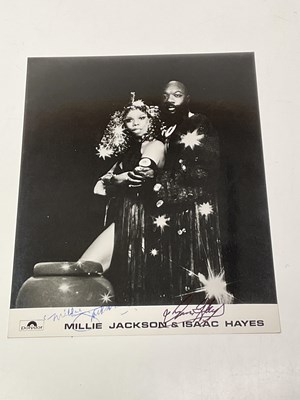 Lot 2047 - MILLIE JACKSON & ISAAC HAYES; a black and...