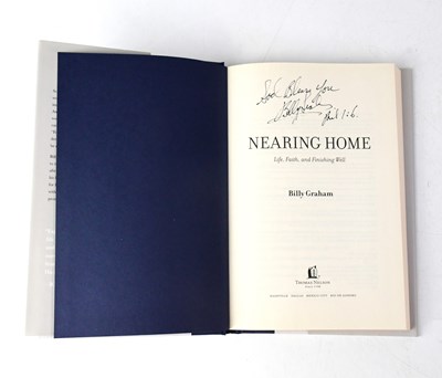 Lot 581 - BILLY GRAHAM; 'Nearing Home', a single volume...