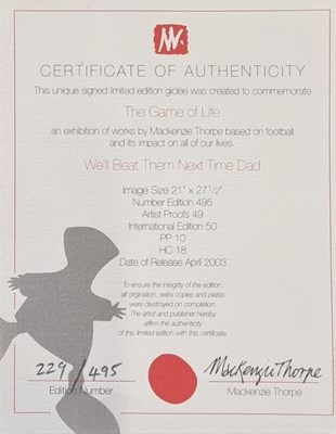 Lot 667 - MACKENZIE THORPE (born1956); limited edition...