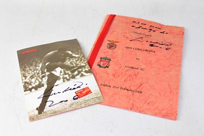 Lot 540 - EUSEBIO; a signed official lunch menu for...