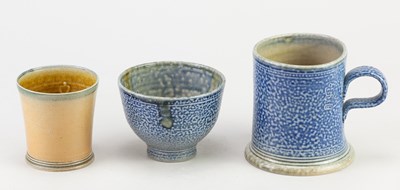 Lot 725 - STEVE HARRISON (born 1967); a salt glazed mug,...