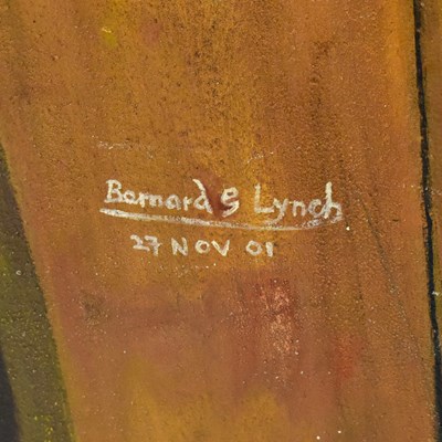 Lot 432 - BERNARD S. LYNCH; a large oil on board 'Tommy',...