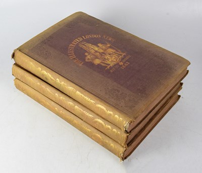 Lot 619 - Three bound volumes of 'The London Illustrated...