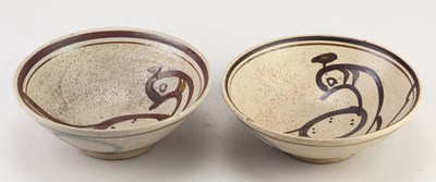 Lot 32 - SVEND BAYER (born 1946); a pair of stoneware...