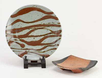 Lot 24 - RANDY JOHNSTON (born 1950); a stoneware plate...