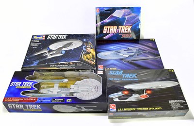 Lot 249 - STAR TREK; five boxed models of Star Trek...