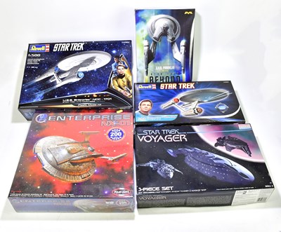 Lot 126 - STAR TREK; five boxed models of Star Trek...