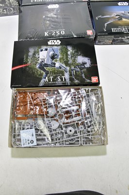 Lot 130 - BAN DAI; eight boxed Star Wars model kits to...