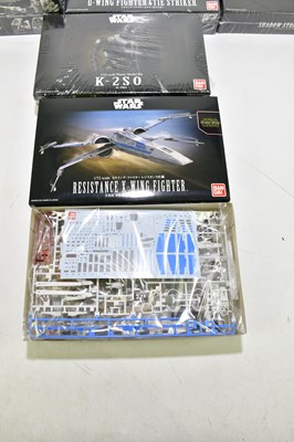 Lot 130 - BAN DAI; eight boxed Star Wars model kits to...