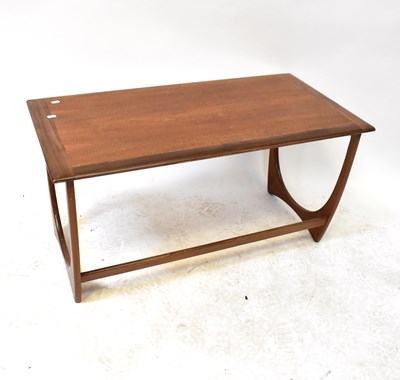 Lot 52 - G-PLAN; a c.1970s teak D-end coffee table, 51...