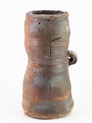 Lot 214 - CHARLES BOUND (born 1939); a tall wood fired...