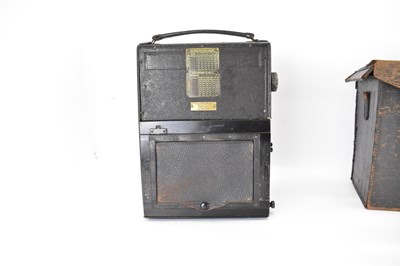 Lot 577 - A vintage folding Mentor half plate camera and...