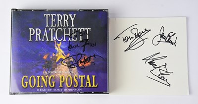 Lot 582 - TERRY PRATCHETT; a double CD 'Going Postal',...