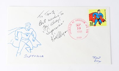 Lot 692 - KIRK ALYN; a Superman first day cover dated...