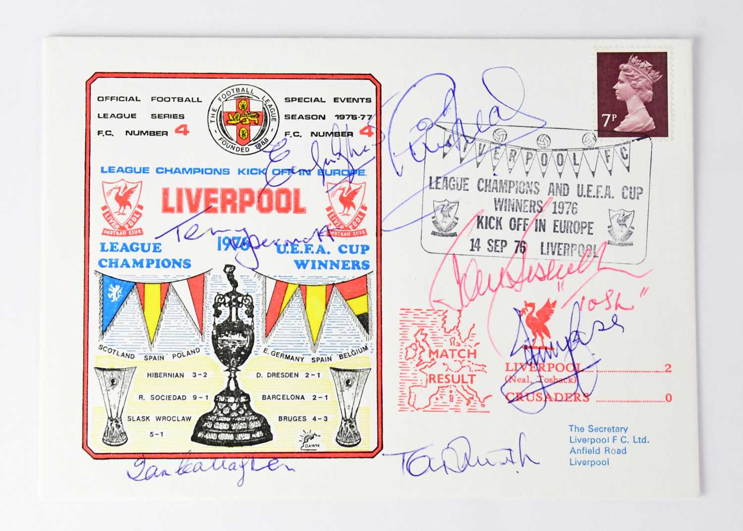 Lot 471 - LIVERPOOL FOOTBALL CLUB; a 1976 first day...