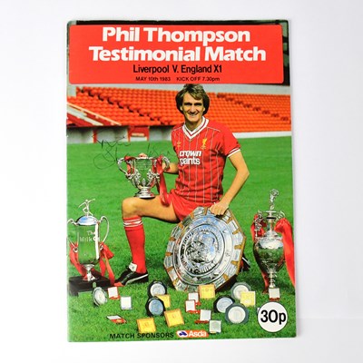 Lot 475 - PHIL THOMPSON; a testimonial match programme...
