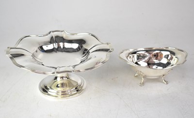 Lot 767 - GORHAM; a silver tazza with Art Deco shaped...