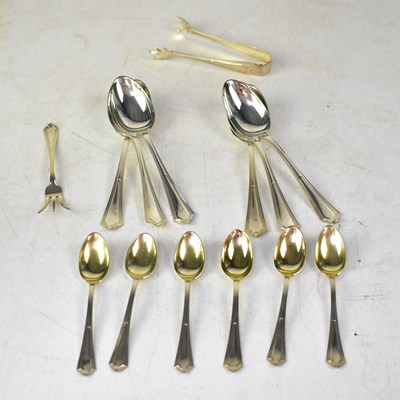 Lot 749 - GORHAM; a selection of spoons and other items,...