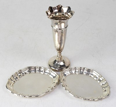 Lot 737 - A pair of Continental silver pin dishes of...