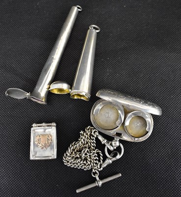 Lot 736 - Four hallmarked silver items, comprising a...