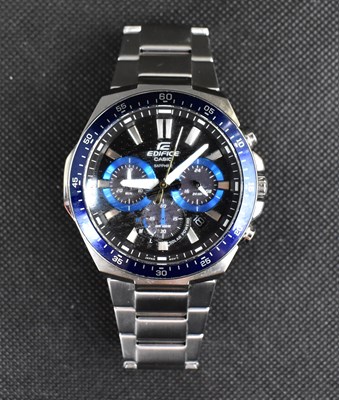 Lot 1291 - CASIO; a gentlemen's 'Edifice' sapphire...