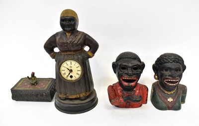 Lot 138 - Two cast metal reproduction 'Jolly Gentlemen'...