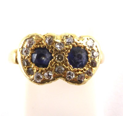 Lot 905 - An 18ct gold sapphire and diamond ring, two...