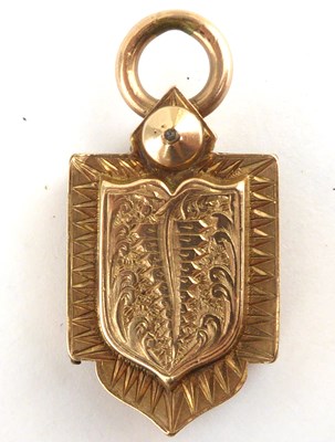 Lot 1098 - A 19th century 9ct rose gold double locket of...