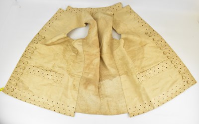Lot 199 - A 19th century cream embroidered silk...