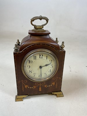 Lot 486 - An Edwardian mahogany inlaid and brass mounted...