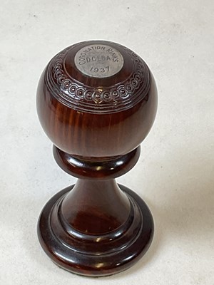 Lot 63 - TAYLOR-ROLPH OF LONDON; a turned lignum vitae...